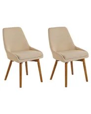 Set med 2 matstolar MELFORT Sandbeige_800009