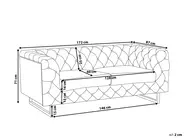 Sofa 2 Seater VISSLAND Fabric Light Grey_706403
