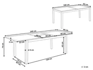 Extending Garden Dining Table SKALOMA 180/240 cm 90 cm Metal Dark Grey_921981