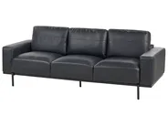 Sofa 3 Seater SOVIK Faux Leather Black_899714