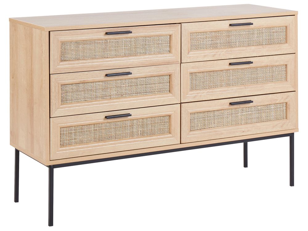 6 Drawer Chest PASCO Light Brown