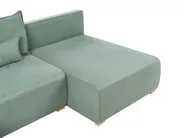 Modular Corner Sofa NERBO Fabric Light Green Left Hand_1035370