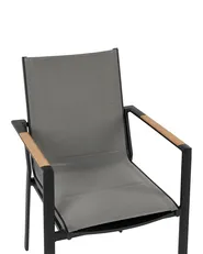 Set of 6 Garden Chairs BUSSETO Metal Black_841753