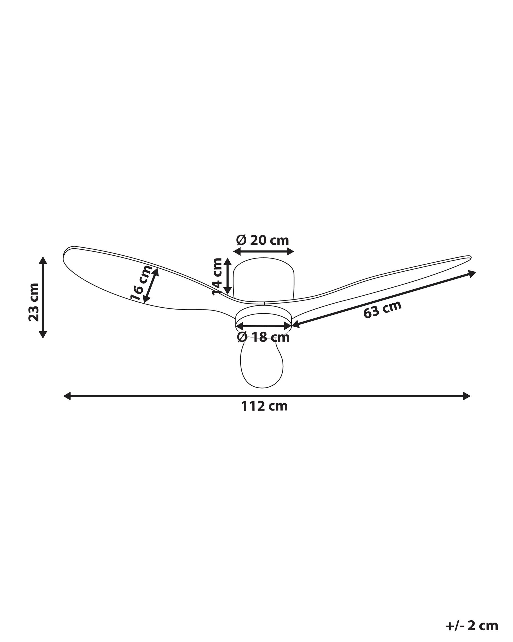 Ceiling Fan with Light VEMBAR with Remote LED Light Brown_988700