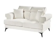 Sofa 2 Seater SKIVE Boucle White_948657