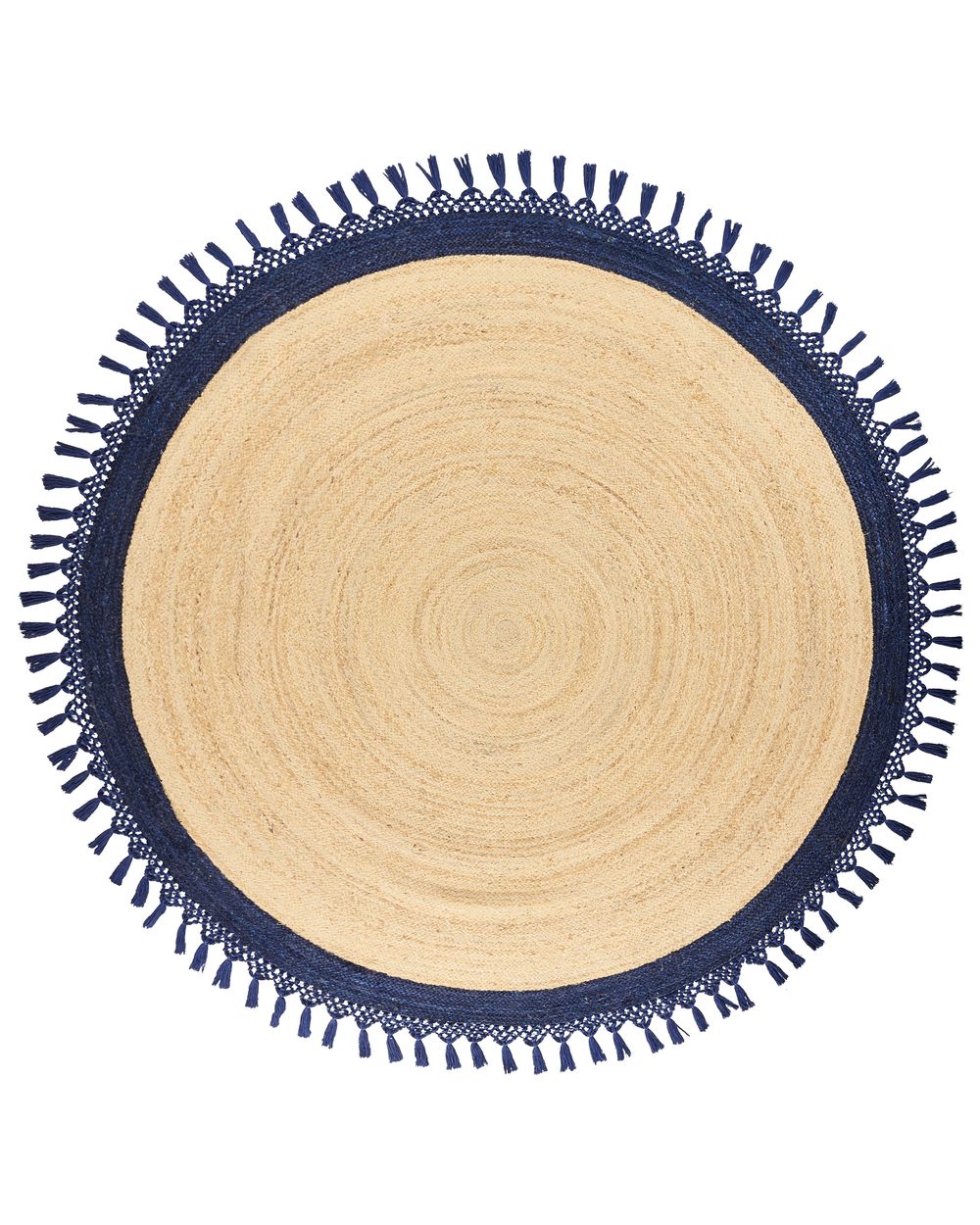 Rug MARTS Dark Blue ø 200 cm Jute