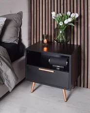 1 Drawer Bedside Table INDIO Black_887192