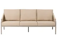 Trädgårdssoffgrupp med bord 5-sits MURATO Metall Beige_1023488