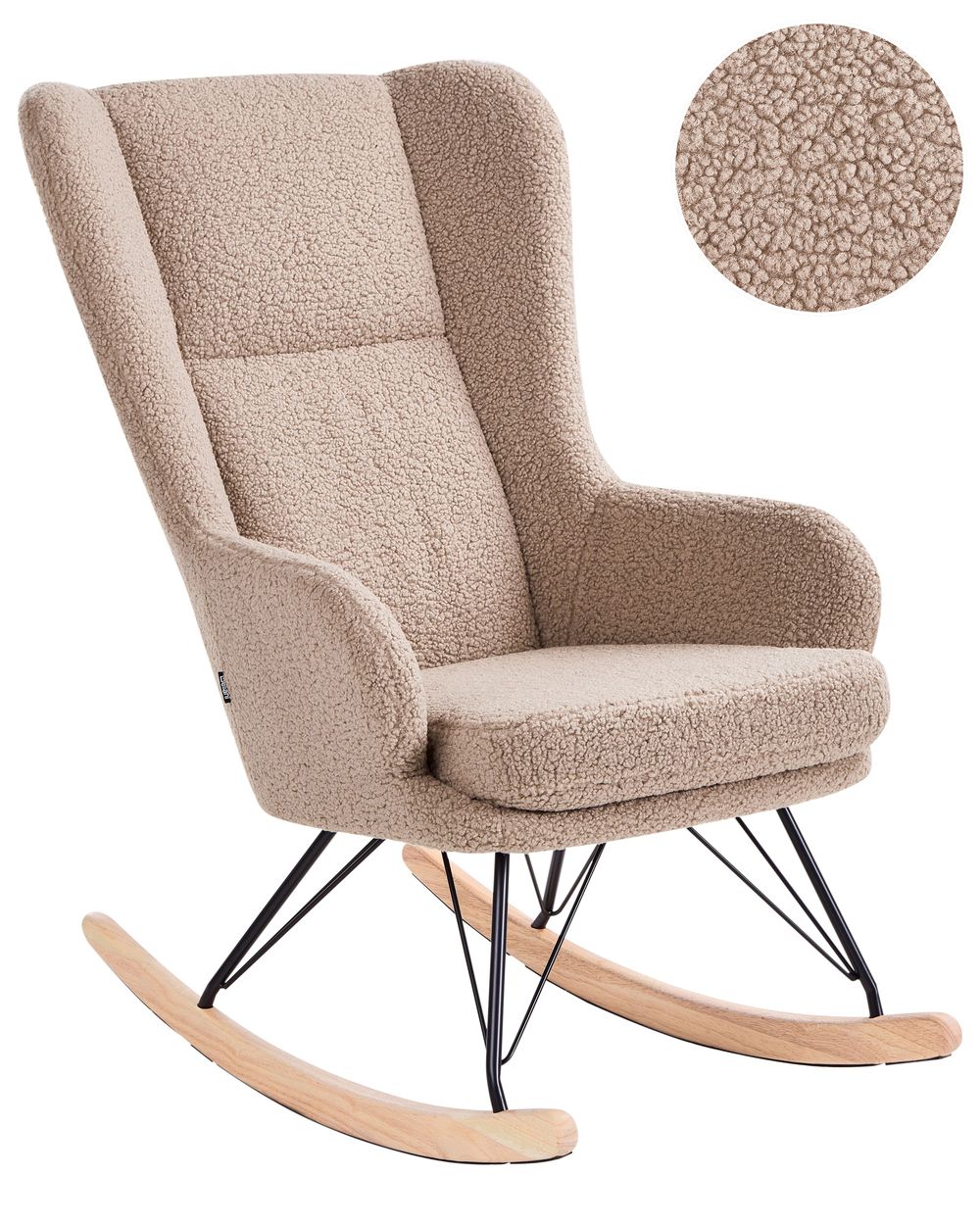 Rocking Chair LUOMA Boucle Beige
