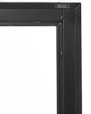 Glass Display Cabinet NASH 90 cm Metal Black_1108272