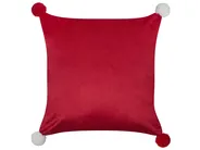 Set of 2 Decorative Cushions LONICERA 45 x 45 cm Red Christmas Motif_901978