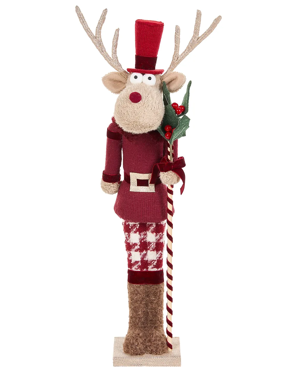 Set of 2 Figurines MATALA 61/64 cm Bear Reindeer Red_1156698