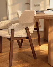 Ruokatuolisetti 2 kpl ALBION Buklee Vaaleanbeige_1161720