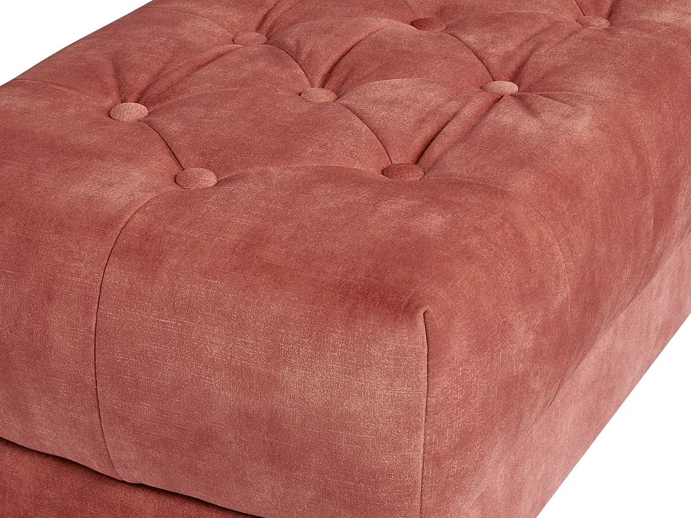 Klädd bänk ROSEVILLE Sammet Rosa_924436