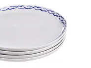 Set med 24 matserviser AMCHUR Porslin Vit/ Blå_1063962