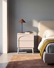 Yöpöytä 2 laatikolla BOULIA Vaaleanbeige_1168884