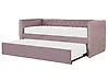 Utdragbar säng Sammet GASSIN 90 x 200 cm Rosa