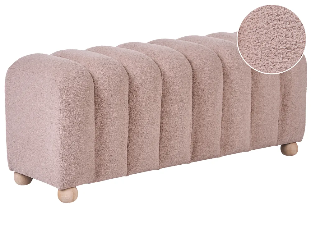 Upholstered Bench IDYLLWILD Boucle Beige