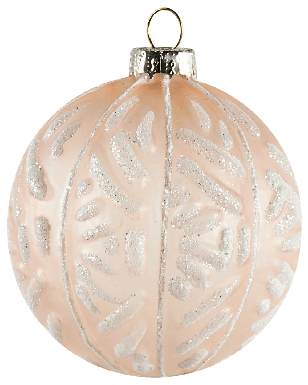 Set of 24 Baubles WINTERLIGHT Glass Rose Gold_1028474