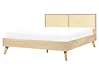Bed Rattan MONPAZIER 160 x 200 cm (EU King Size) Light Brown