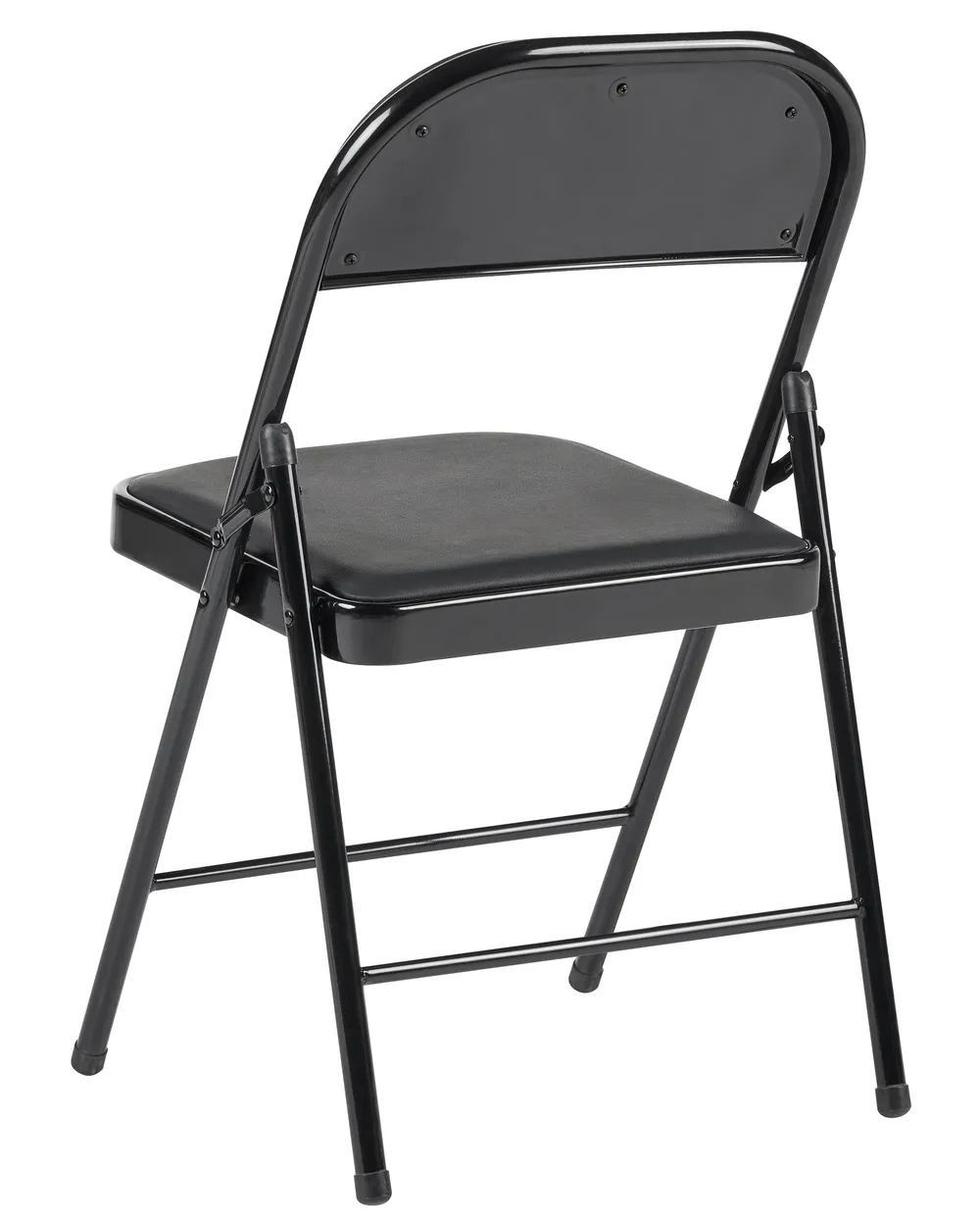 Set of 4 Folding Chairs SHASTA Metal Black_1074361