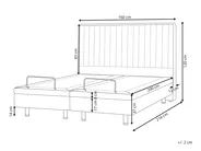 Justerbar säng  DUKE II 160 x 200 cm Ljusbeige_910551