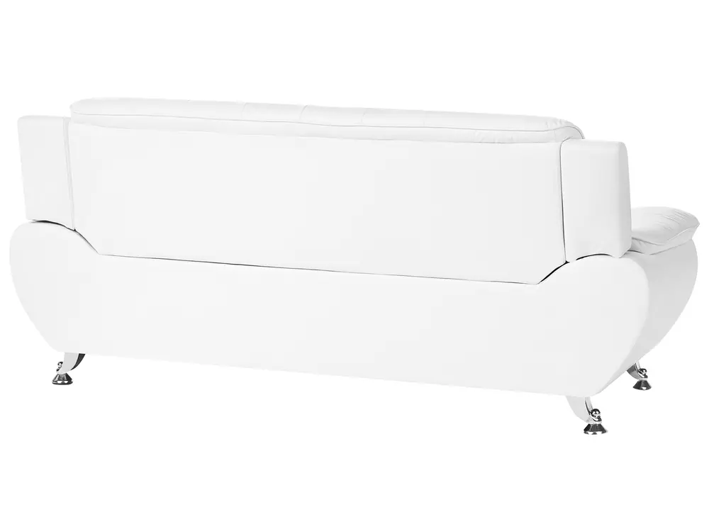 Soffa 3-sits LEIRA Konstläder Vit_1058838