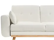 Corner Sofa Bed 3 Seater KAARINA Fabric White Left Hand_1100064