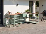 Outdoor Kitchen Island AVETRANA Light Green Metal_1087739
