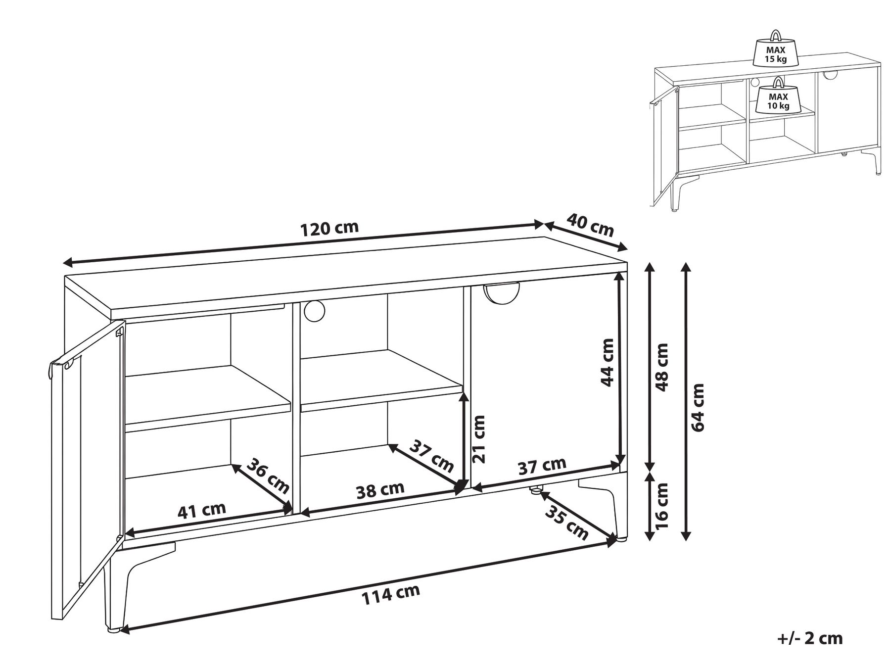 TV Stand ARDURA Metal Beige_1077718