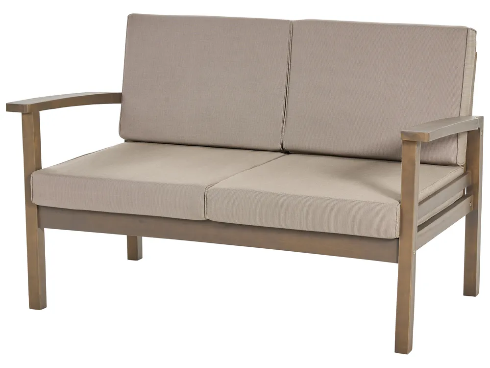 Garden Lounge Set with Table 4 Seater MANILA Acacia Wood Dark Brown_862462