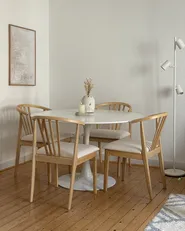 Ruokatuolisetti 2 kpl CRAIG puu Vaaleanruskea/beige_933247