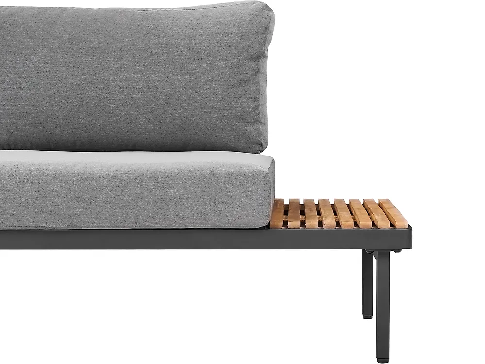 Garden Lounge Set with Table 5 Seater FIVIZZANO Acacia Wood Dark Grey_1161099