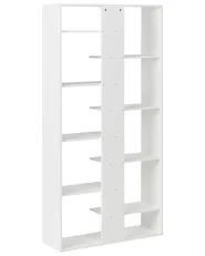 Kirjahylly 8 tasoa FONTAS 180 cm Valkoinen_1003789