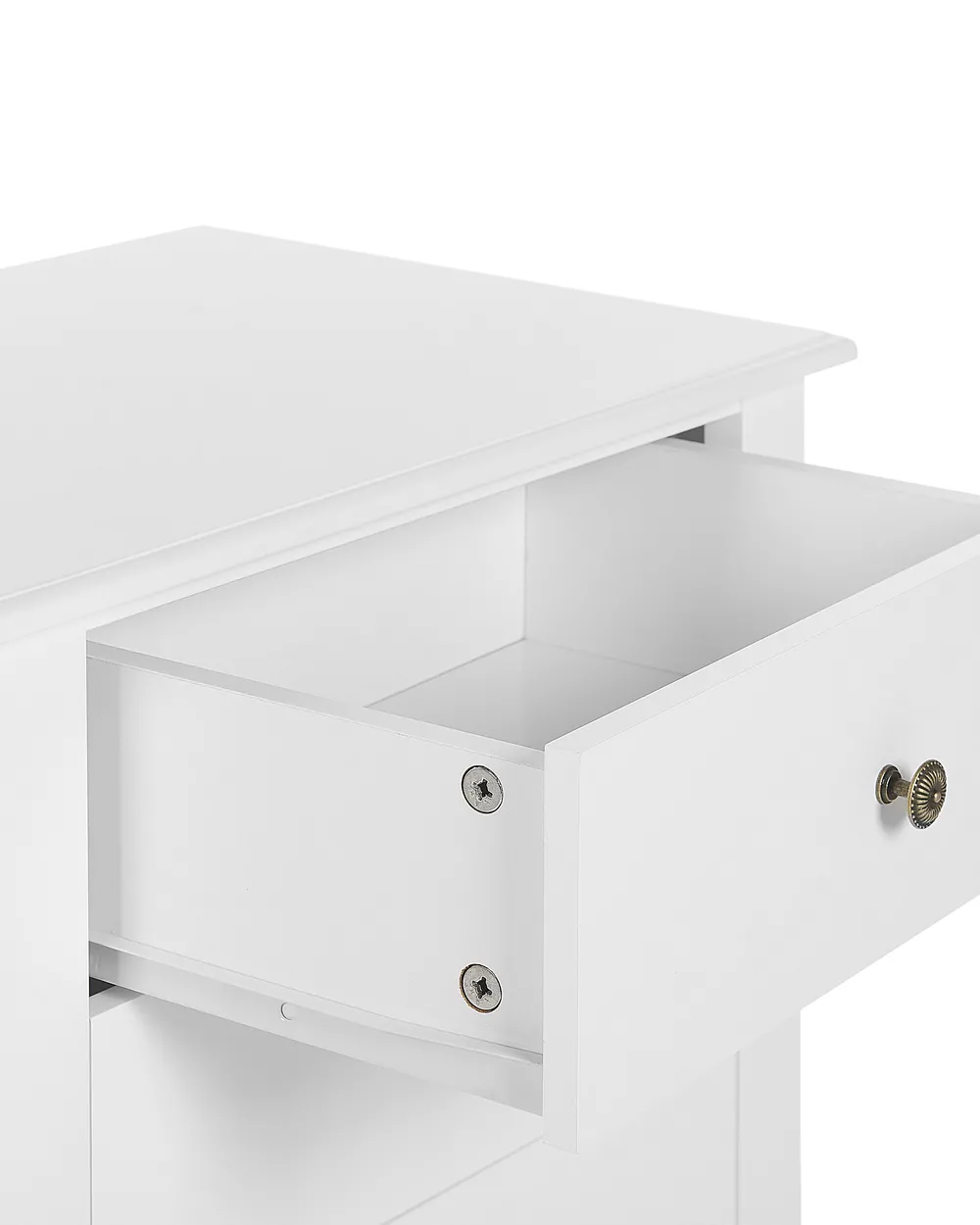 Sängbord med 3 lådor LANE Vit_800424