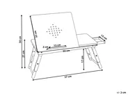 Foldable Lap Desk ORGE 57 cm 35 cm Light Brown_1074357