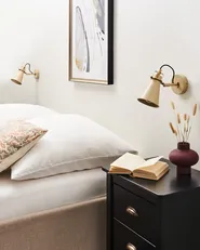 Set of 2 Wall Lamps MOYOLA Adjustable Metal Beige_949009