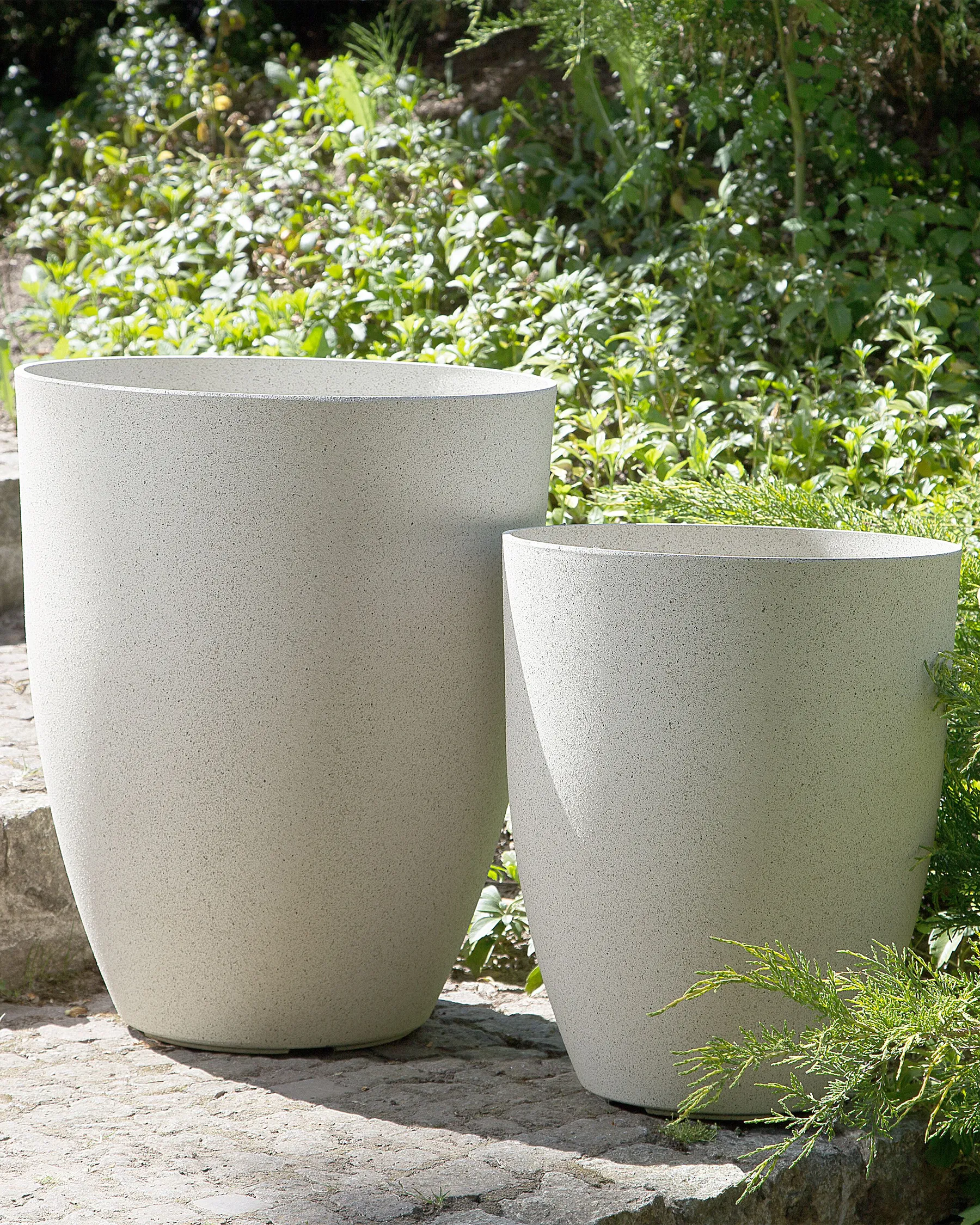 Set of 2 Plant Pots CROTON 43 cm Off-White_841611