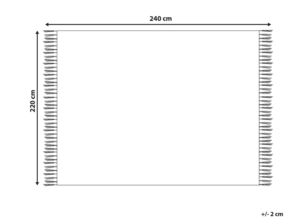 Blanket CHAOHANI Fabric 220 x 240 cm Off-White_908272