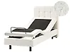 Justerbar säng Bouclé DUKE 80 x 200 cm Off-White