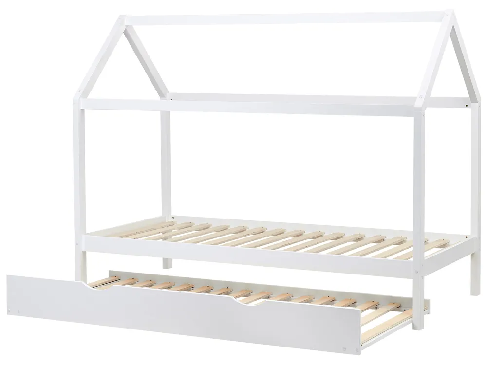 Utdragbar barnsäng Furu CRILLON 90 x 200 cm Vit_961918