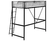 High Sleeper Bed CHASSORS 90 x 200 cm (EU Single) Black_1136613