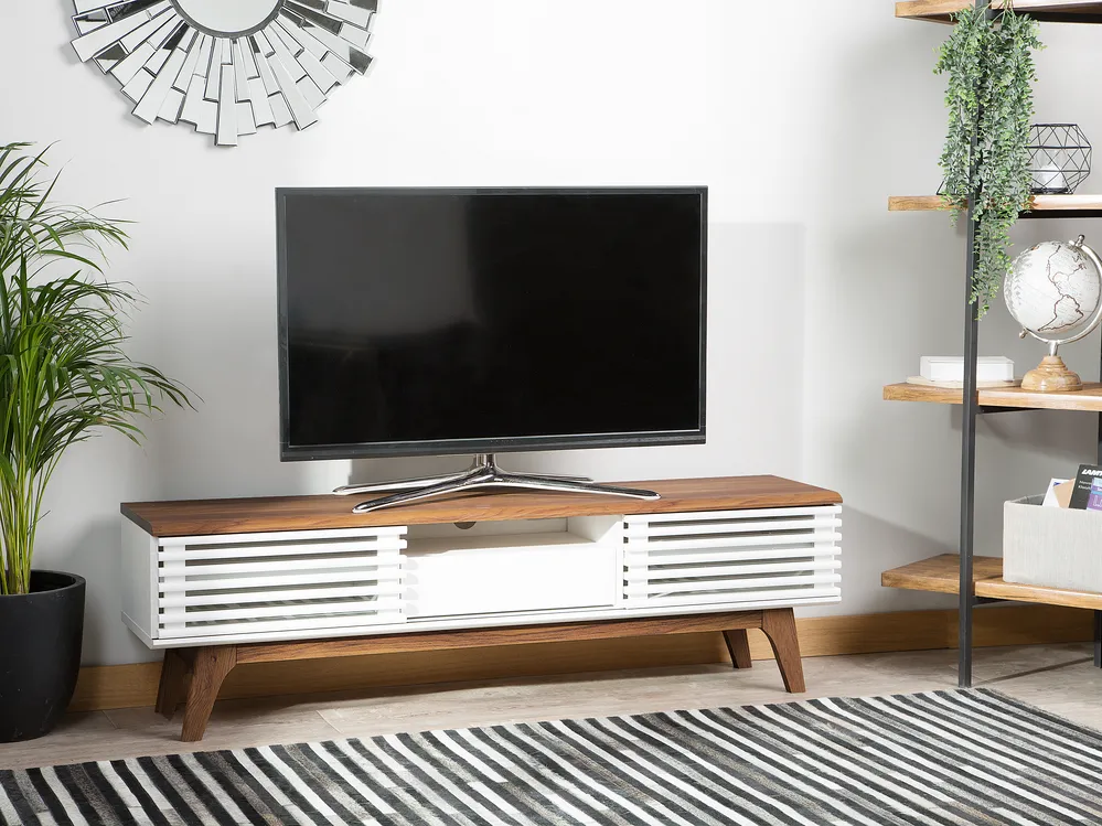 TV Stand DETROIT Brown/ White