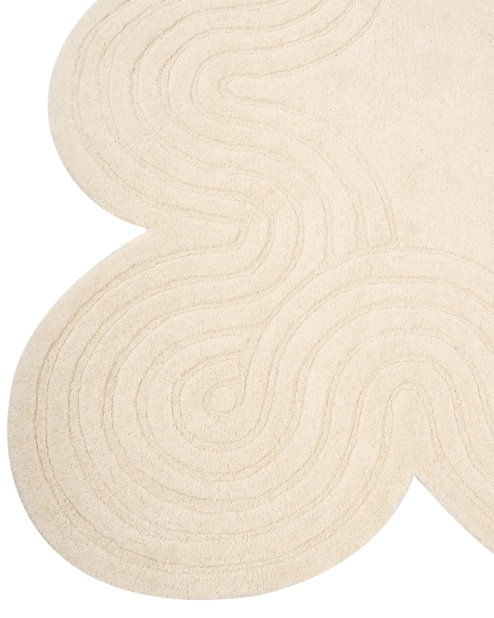 Rug MALVAN Beige 160 x 230 cm Wool_1036915