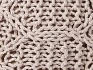 Pouffe Macramé TRIMAN Cotton Taupe_885788