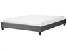 Bed without Headboard Fabric ROANNE 160 x 200 cm (EU King Size) Grey