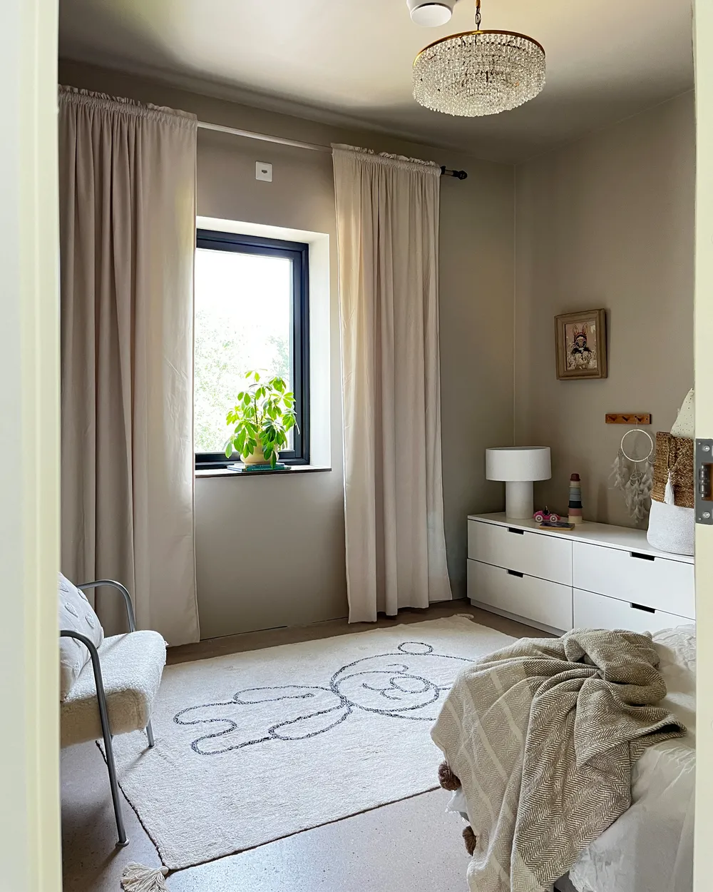 Barnmatta ZORAKAN Ljusbeige 140 x 200 cm Bomull_946608
