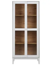 Glass Display Cabinet RUMSON 80 cm White_913780