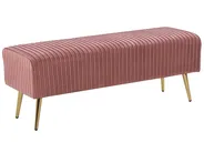 Upholstered Bench PATERSON Velvet Pink_797929