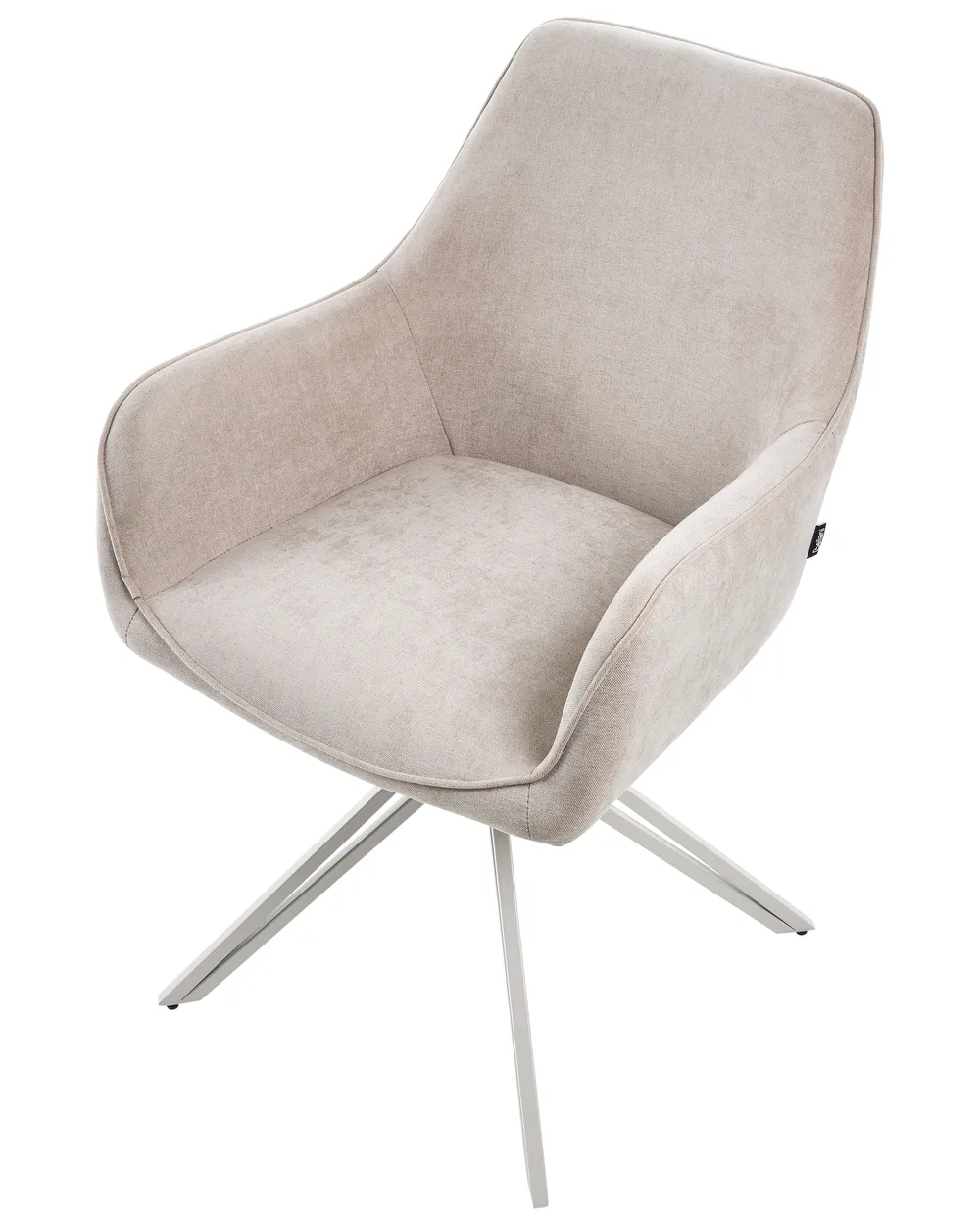 Set of 2 Dining Chairs JODAR Fabric Beige_1077884